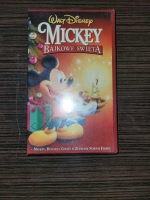 MICKEY BAJKOWE ŚWIĘTA KASETA WIDEO VHS FOLIA NOWE | BAJKA DLA DZIECI