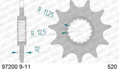 ЗУБЧАТКА ПРИВОДНАЯ ПЕРЕД MOTO СТАЛЬНОЙ 97200-09