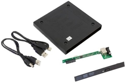 OBUDOWA CD/DVD SLIM SATA NA USB NA NAPĘD LAPTOP