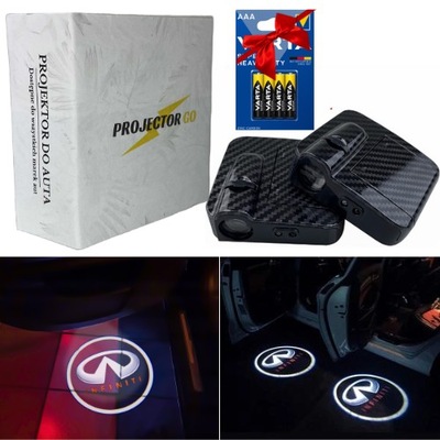 PROYECTOR ACCESORIOS LOGOTIPO PARA AUTO DIODO LUMINOSO LED INFINITI I30 Q50 60 70 QX70 + REGALO  