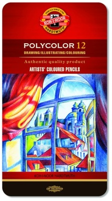 KOH-I-NOOR Polycolor kredki ołówkowe 12 kolorów 3822 metalowe opakowanie