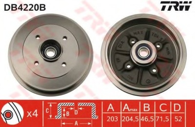 BEBEN DE FRENADO PEUGEOT 206 98- (+ABS) Z COJINETE  