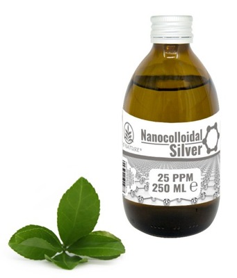 NANO SREBRO KOLOIDALNE 25ppm 250ml Niejonowe