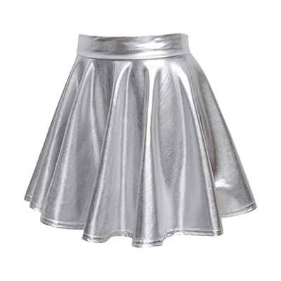Krótka sukienka metaliczna plisowana spódnica Arge