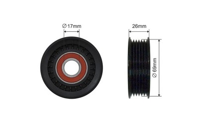 Ролик ремень многоручейковый mazda 6, mpv, mx-5 02-14 фото №1