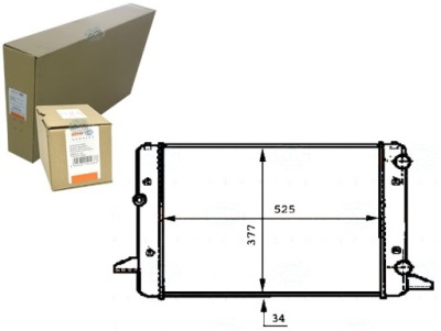Радіатор vw води passat behr hella фото №1