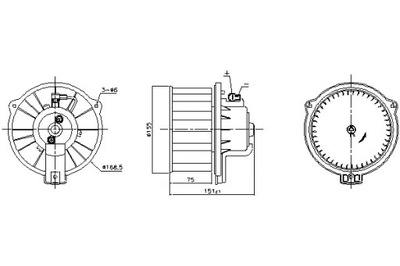 NISSENS VENTILADOR SOPLADORES TOYOTA AVENSIS CARINA E VI COROLLA  