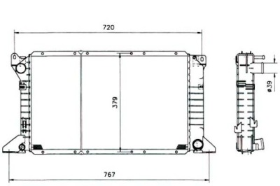 Nrf радіатор води ford transit 2.5 td ebl. edl. фото №1