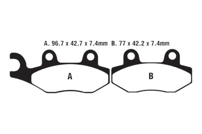 КОЛОДКИ ТОРМОЗНЫЕ ПЕРЕД EBC YAMAHA YZ 125 250 89-97