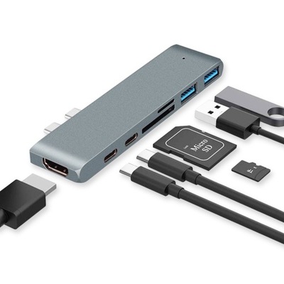 Adapter 7 w 1 USB-C HUB do Macbooka HDMI do laptopa