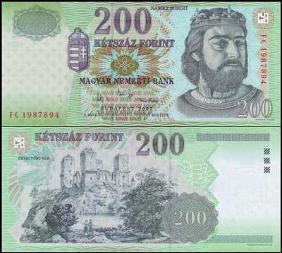 WĘGRY, 200 FORINT 2007 Pick 187g