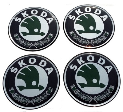 PEGATINAS AL TAPACUBOS TAPACUBOS LLANTAS SKODA 60 MM  