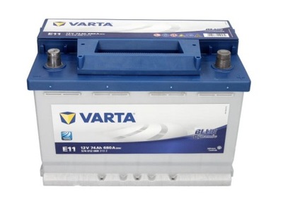 АКУМУЛЯТОР VARTA 12V 74AH 680A (БЕЗ ZDANIA STAREGO) NAJNOWSZA PRODUKCJA