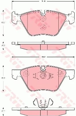 TRW GDB1662 PADS BRAKE BMW 1 (E87/E82/E88) 200  