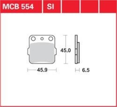 ZAPATAS DE FRENADO PARTE DELANTERA MCB 554 SI DO HONDA CR 80 R 1992-2002  