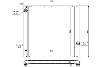 Nissens радиатор двигателя land rover range rover i фото №1