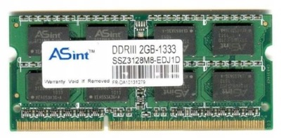 OKAZJA DDR3 ASINT 2GB-1333 SSZ3128M8-EDJ1D