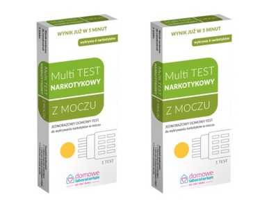 Test narkotykowy Multi do wykrywania narkotyków w moczu ZESTAW 2 sztuk