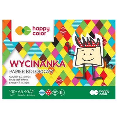 BLOK WYCINANKA A5 10 ARKUSZY 100G HAPPY COLOR