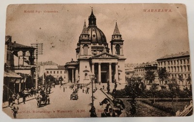 Pocztówka Kościół Św Aleksandra Warszawa 1901