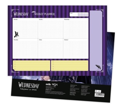 Wednesday planer tygodniowy na biurko kalendarz organizer notatnik A3