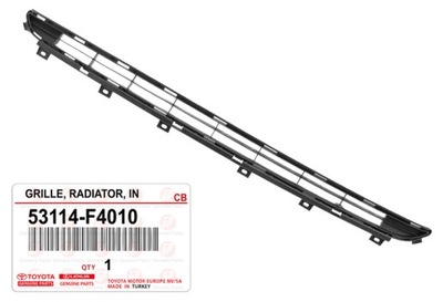 TOYOTA CHR C-HR 16-19 CENTRAL DEFLECTOR DE PARAGOLPES PARTE DELANTERA 53114F4010 ORIGINAL  