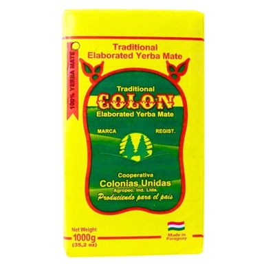 Yerba Mate Colon Elaborada Tradicional 1000g 1kg