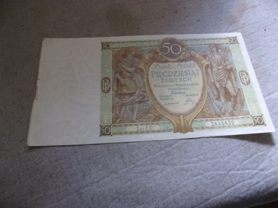 Banknot 50 Złotych - 1929 rok - Seria ED