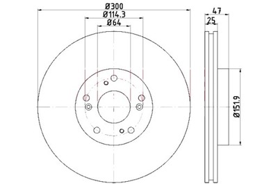 KAMOKA DISCOS DE FRENADO 2SZT. PARTE DELANTERA HONDA CR-V II  