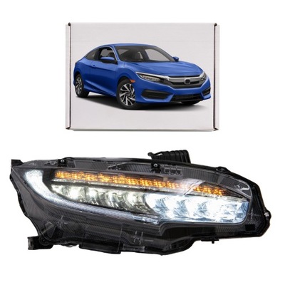 Honda civic x 2016-19 coupe przed lift лампа передня led права 33100tedp11 фото №1