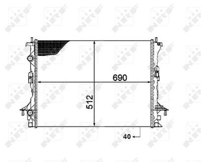 NRF 53820 CHLODNICA, SISTEMA DE REFRIGERACIÓN DEL MOTOR  