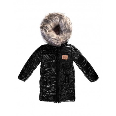 Płaszcz zimowy czarny lakierowany Lattante R92/98 FUTERO ECO