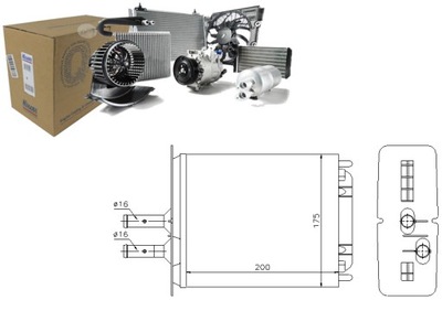 NISSENS CALENTADOR (200X175X42) FIAT BARCHETTA, P  