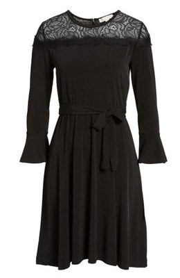 Michael Kors nowa czarna sukienka z koronką r S