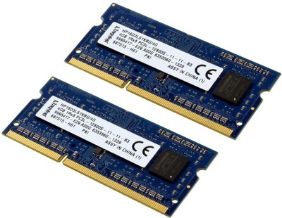RAM 8GB (2x4GB) DDR3L PC3L 12800S 1600MHz KINGSTON