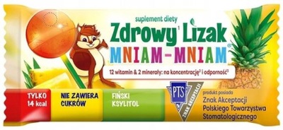 Zdrowy Lizak Mniam Bez cukru Ananas STARPHARMA 6g