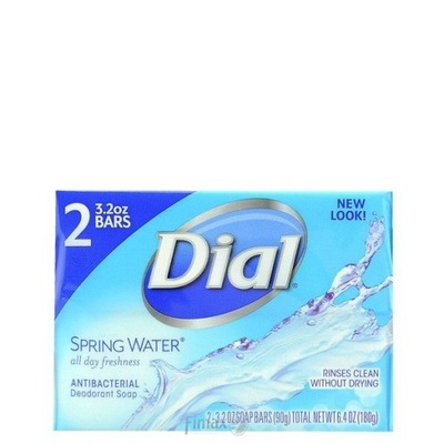 Dial Antibacterial Spring Water 2 x 90 g - mydło