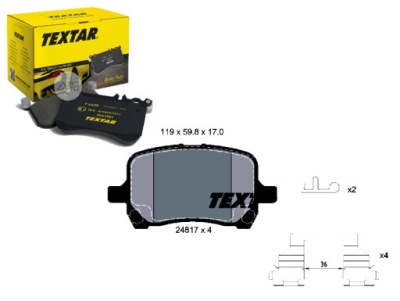 Textar тормозные колодки тормозные chevrolet перед hhr malibu фото №1