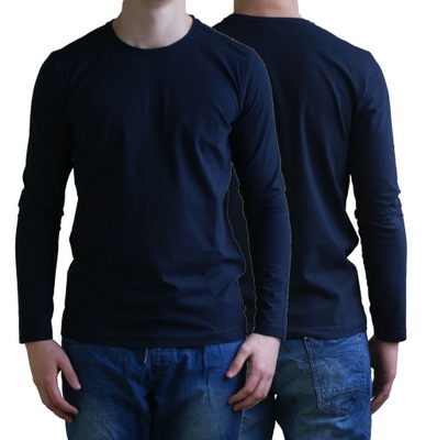 Koszulka z długim rękawem LONGSLEEVE Granatowa XL