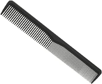 Grzebień do włosów węglowy fryzjerski czarny 18cm