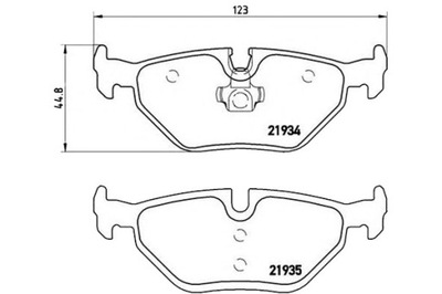 C2C628 BREMBO KLOCEK ГАЛЬМІВНИЙ КОМПЛЕКТ. ЗАД , ПІДХОДИТЬ DO: SAAB 9-5 1.9D-3.0D 09.