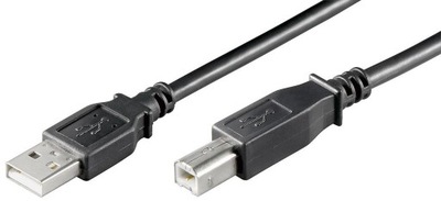 MicroConnect USB2.0 A-B 0,3M, M-M BLACK