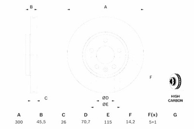 BOSCH DISCOS DE FRENADO 2 PIEZAS PARTE DELANTERA CHEVROLET CRUZE ORLANDO  