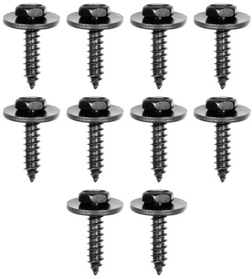 PERNO TORNILLO DE MONTAJE NEGRO 5X19MM UNIVERSAL 10 PIEZAS BLACHOTORNILLO REMACHE  