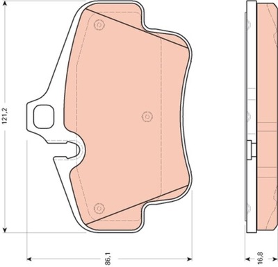 ZAPATAS DE FRENADO PORSCHE PARTE TRASERA 911/BOXSTER/CAYMAN 00- GDB1758  