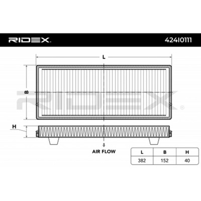 RIDEX 424I0111 FILTER KABINOWY=K1131  