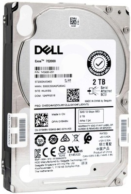 HDD Dell 2TB 7.2K SAS 12G 2.5 512n 128MB Y6W8N