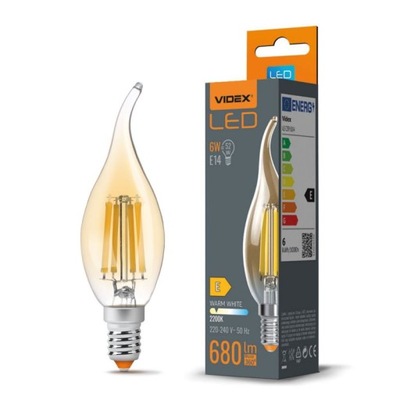 Żarówka LED Filament 6W, E14, Barwa ciepła