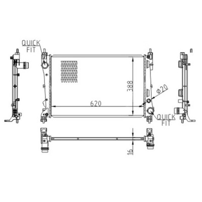 CHLODNICA, SISTEMA DE REFRIGERACIÓN DEL MOTOR HART 620 607  