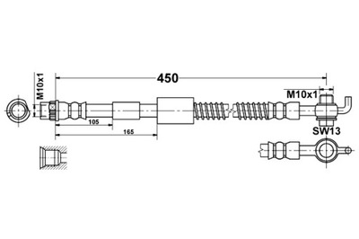 ATE ПАТРУБОК ТОРМОЗНОЙ ГИБКИЙ ПЕРЕД P DS DS 4 CITROEN C4 II DS4